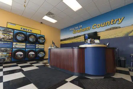 Tire Company | Image of the Lobby of Graham Tire